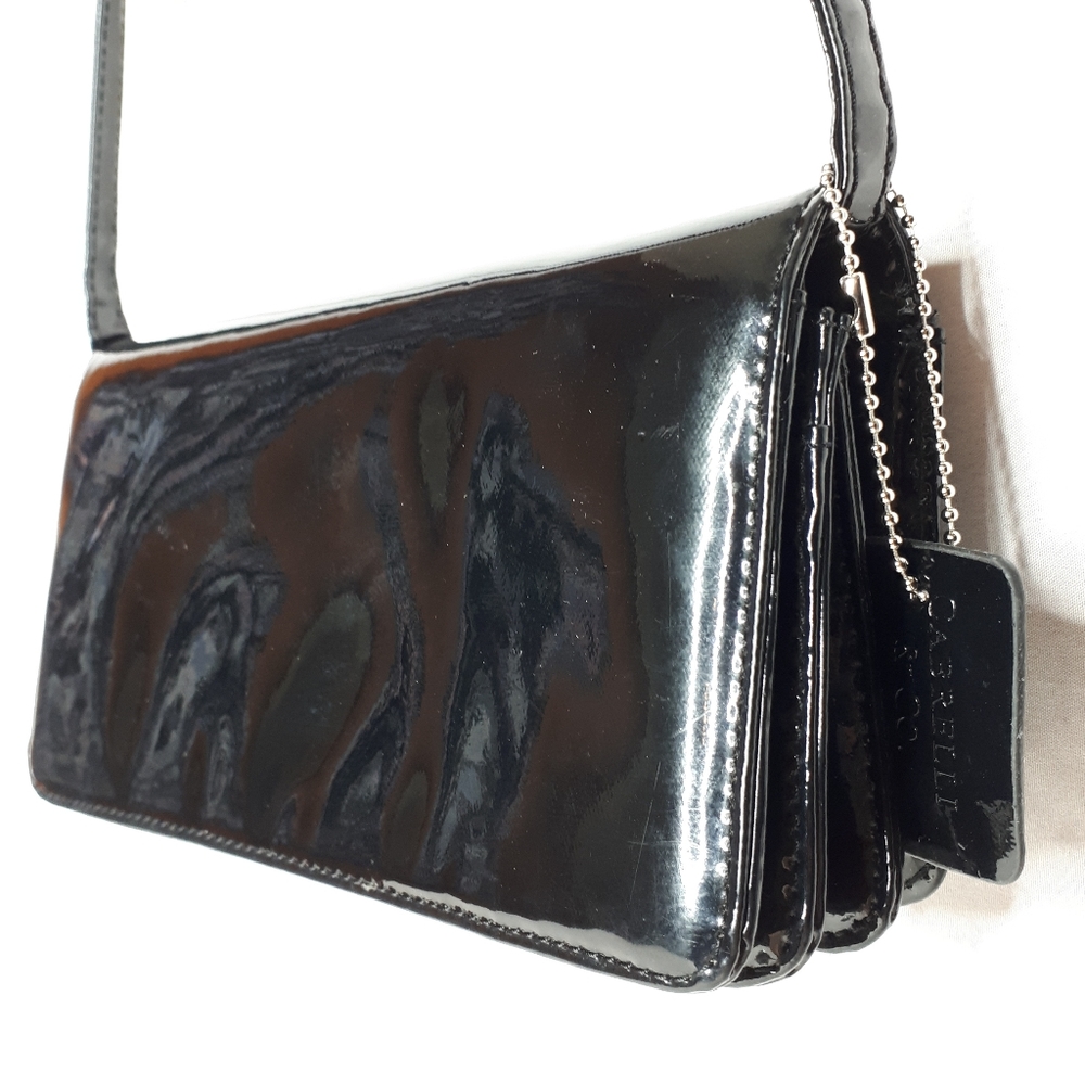 Cabrelli & Co Faux Patent Clutch Small Evening Bag